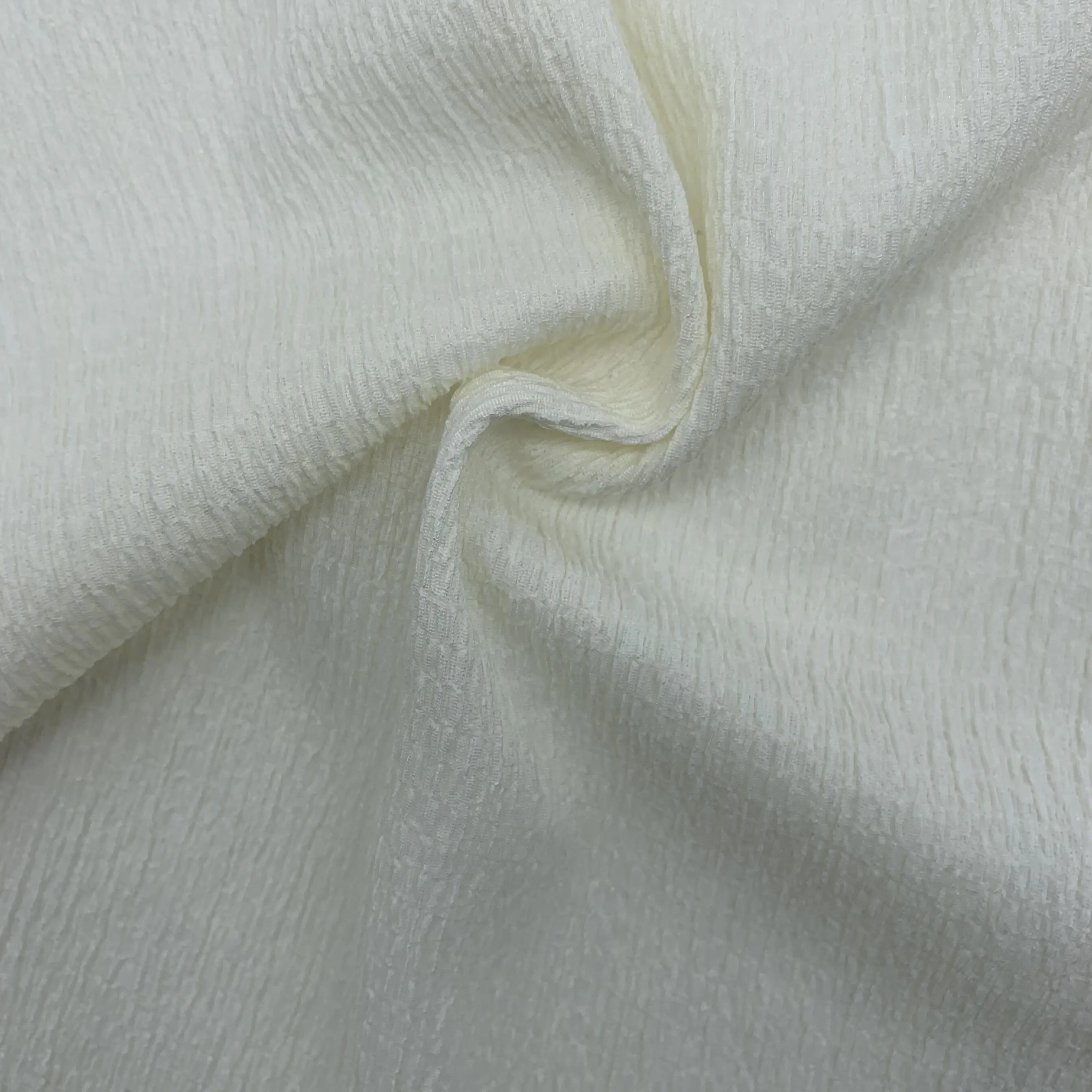 warp knit crepe fabric full view – crinkled texture and soft drape